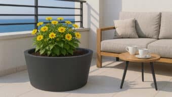 Pflanzkübel aus Aluminium-Silvestro 16-b