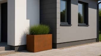Pflanzkübel aus Cortenstahl -Cubi-29-k