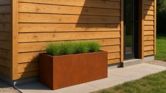 Pflanzkübel aus Cortenstahl-Cubi 35-k