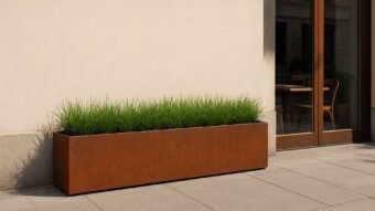 Pflanzkübel aus Cortenstahl-Cubi 40-k