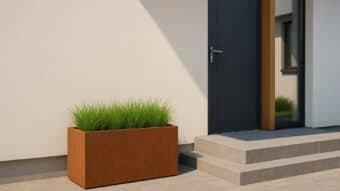 Pflanzkübel aus Cortenstahl Rechteckig-Cubi 39-k