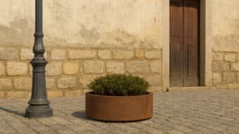 Pflanzkübel aus Cortenstahl Rund-Alberto - 2-k