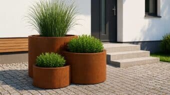 Pflanzkübel aus Cortenstahl Rund-Cesare 1-t