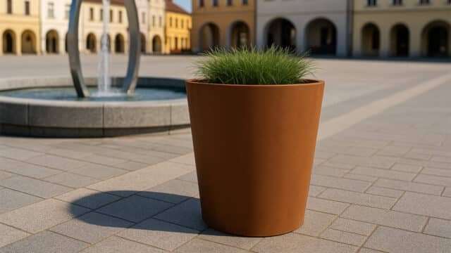Pflanzkübel aus Cortenstahl Rund-Vaso 15-k