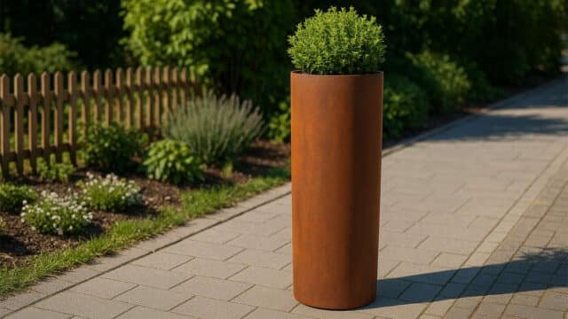 Pflanzkübel aus Cortenstahl Rund-Vaso 23-k