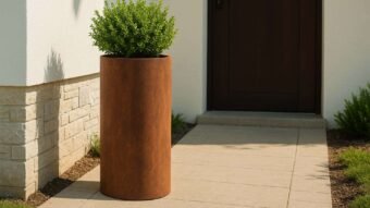 Pflanzkübel aus Cortenstahl Rund-Vaso-24-k