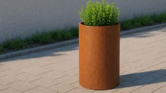 Pflanzkübel aus Cortenstahl Rund-Vaso 25-p