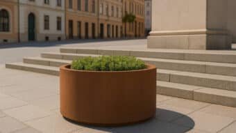 Pflanzkübel aus Cortenstahl Rund-Vaso 35-k