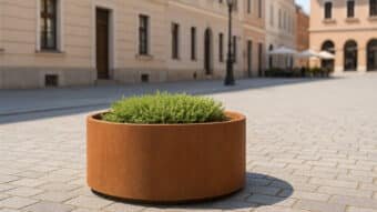 Pflanzkübel aus Cortenstahl Rund-Vaso 36-k