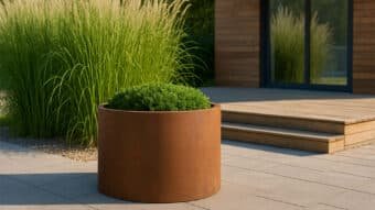 Pflanzkübel aus Cortenstahl Rund-Vaso 37-k