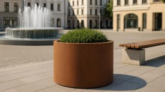Pflanzkübel aus Cortenstahl Rund-Vaso 38-k