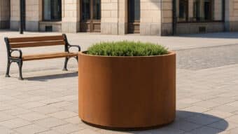 Pflanzkübel aus Cortenstahl Rund-Vaso 41-k