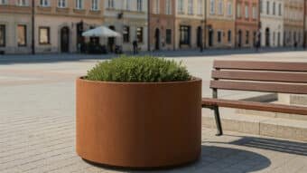 Pflanzkübel aus Cortenstahl Rund-Vaso 42-k