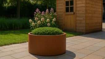 Pflanzkübel aus Cortenstahl Rund-Vaso 43-k