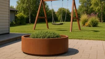 Pflanzkübel aus Cortenstahl Rund-Vaso -44-k