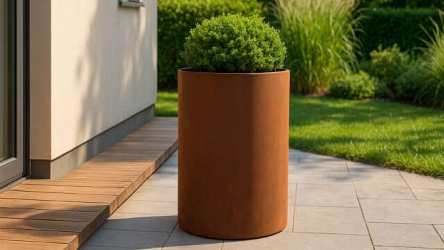 Pflanzkübel aus Cortenstahl-Vaso-26-k