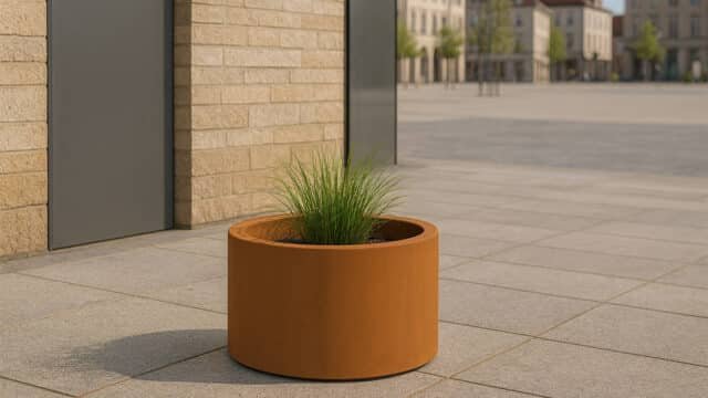 Pflanzkübel aus Cortenstahl-Vaso 37-a