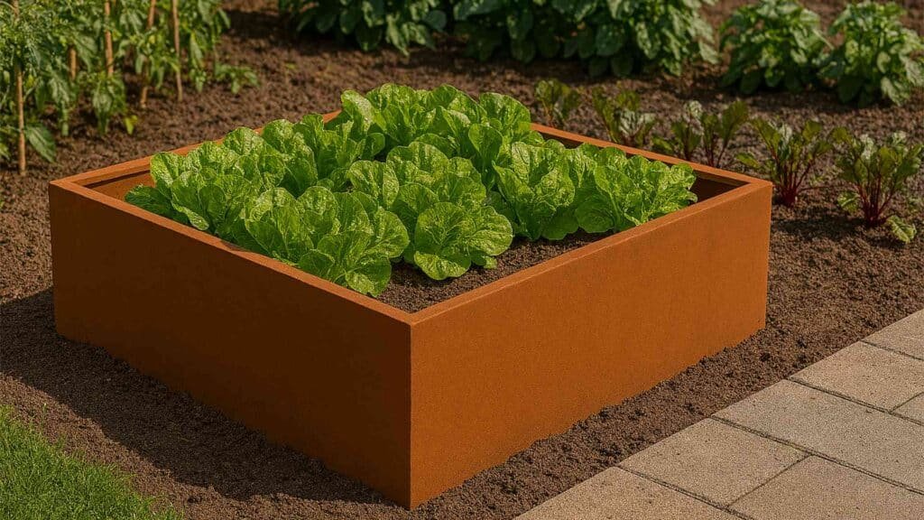 Pflanzkübel ohne Boden aus Cortenstahl-Corten Frame 21-a