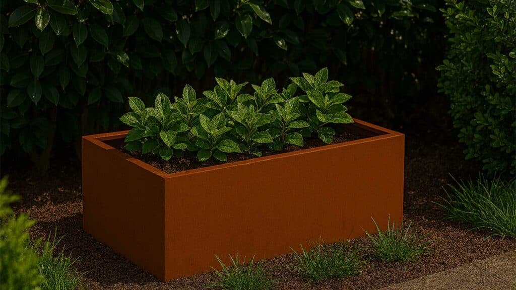 Pflanzkübel ohne Boden aus Cortenstahl -Corten Frame 23-a