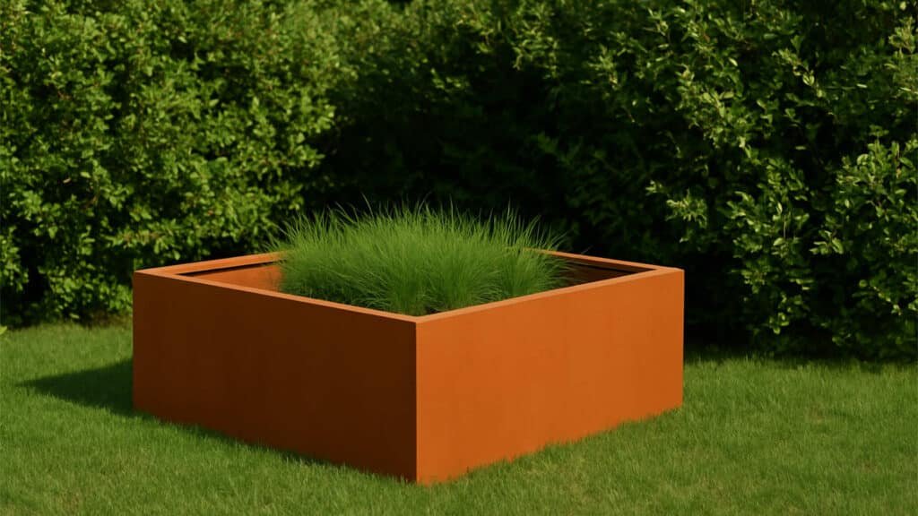 Pflanzkübel ohne Boden aus Cortenstahl-Corten Frame 29-a