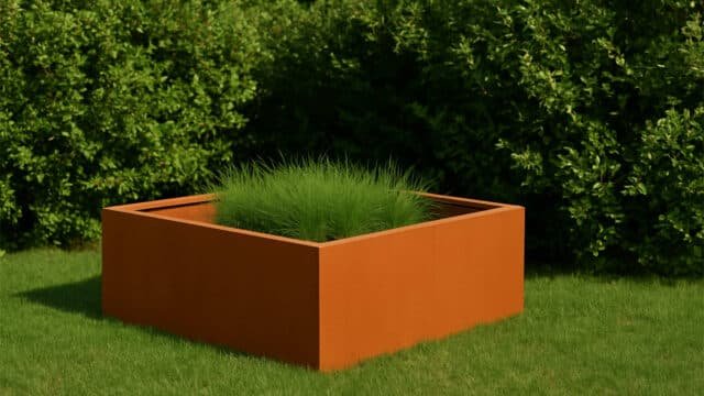 Pflanzkübel ohne Boden aus Cortenstahl-Corten Frame 29-a