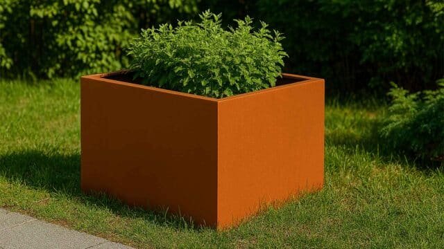 Pflanzkübel ohne Boden aus Cortenstahl-Corten frame 31-a