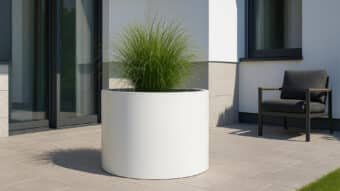 Pflanzkübel aus Aluminium Rund TIZIANO 21-b