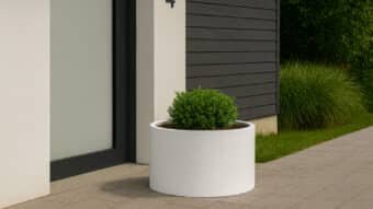 Pflanzkübel aus Aluminium Rund-Tiziano-17-g