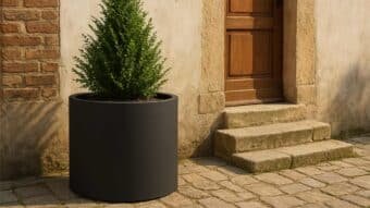 Pflanzkübel aus Aluminium Rund-Tiziano-20-g