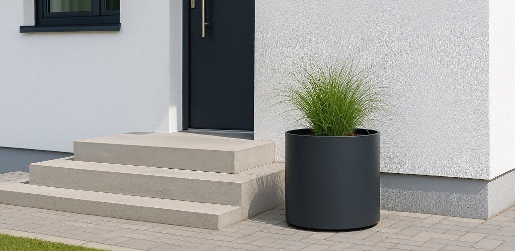 Pflanzkübel aus Aluminium Rund-s