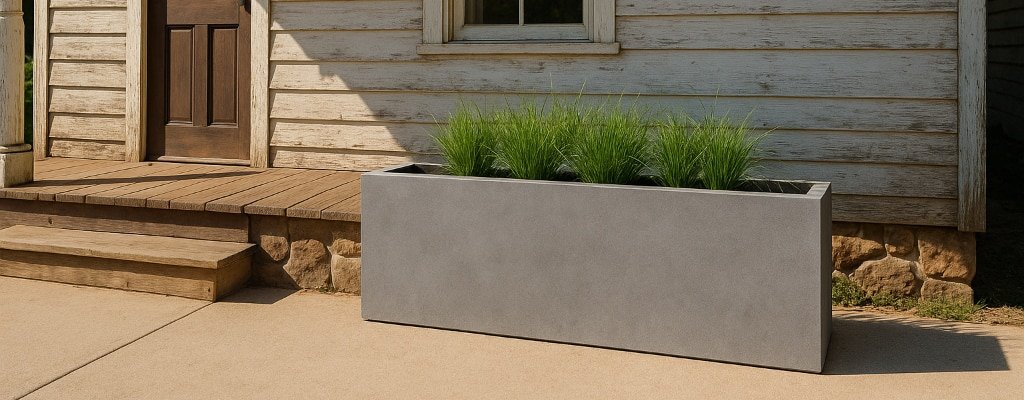 Pflanzkübel Beton rechteckig-r