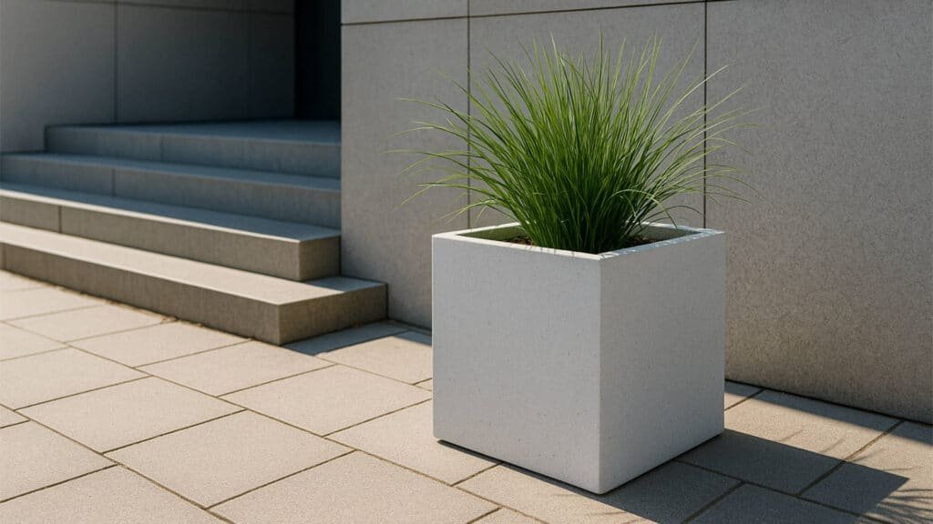 Weiße Pflanzkübel Anna-1