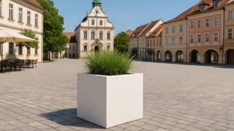 Weiße Pflanzkübel Antonio 4-a