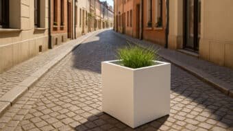 Weiße Pflanzkübel Antonio 5-3