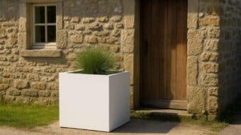 Weiße Pflanzkübel Antonio 6-1