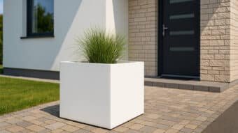 Weiße Pflanzkübel Antonio 7-kk