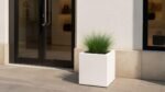 Weiße Pflanzkübel Camilio 1-l