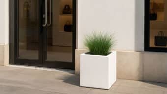 Weiße Pflanzkübel Camilio 1-l