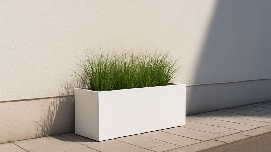Weiße Pflanzkübel Camilio 3-t