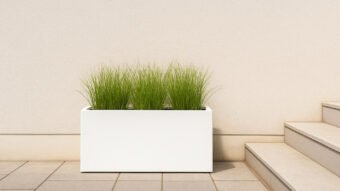 Weiße Pflanzkübel Camilio 4-k