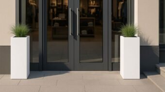 Weiße Pflanzkübel Carlo 2-g