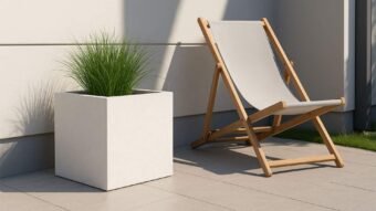 Weiße Pflanzkübel Claudia-t