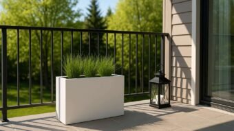 Weiße Pflanzkübel Emilio 2-t