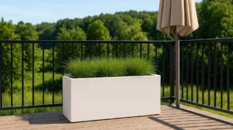 Weiße Pflanzkübel Emilio 3-j