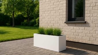 Weiße Pflanzkübel Emilio 7-i