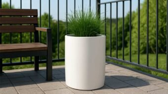 Weiße Pflanzkübel Gino 1-t