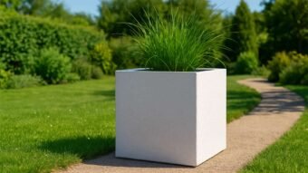 Weiße Pflanzkübel Laura-t