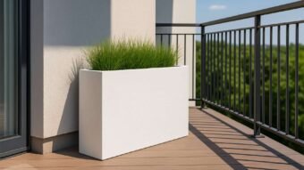 Weiße Pflanzkübel Manuel-g