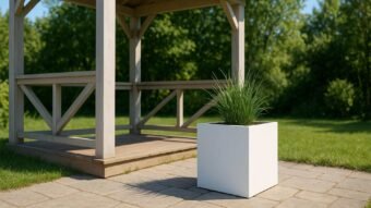 Weiße Pflanzkübel Marco 1-k