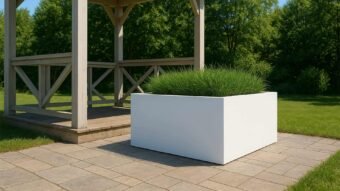 Weiße Pflanzkübel Marco 10-t